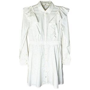 Elegant White Polka Dot Dress